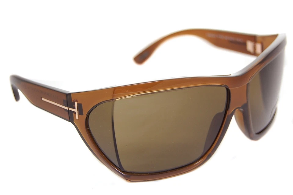 Gafas de sol TOM FORD SEDGEWICK TF402 48E para hombre grandes XL cuadradas ESCUDO LATERAL MARRÓN Foto 1 de 4