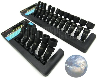 18pc 1/4" Drive Universal Ball Swivel Impact Socket Set SAE & METRIC - Image 1 of 2