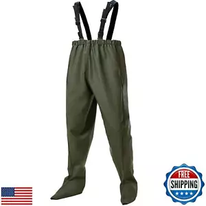 Pfeibk Fishing Waders Stocking Foot Waders PVC Waterproof Fishing Waist for F - Picture 1 of 5