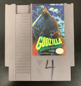 Original NES Godzilla: Monster Of Monsters Good Condition-Cartridge & Clear Case - Picture 1 of 5
