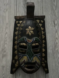 Vintage African Mask Hand Made In Ghana Eastern Art Arcade Inc 18” - Picture 1 of 9