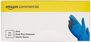 250 Heavy Duty Industrial Blue Nitrile Glove 9 Mil Diamond Textured Grip - Picture 1 of 3