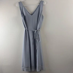 Banana Republic Midi 100% Silk V Neck Dress VTG 2001 Liliac/Purple - Picture 1 of 12