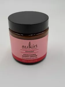 Crema de noche enriquecedora Sukin Rosehip 4,06 fl oz (120 ml) crema antienvejecimiento - Imagen 1 de 3