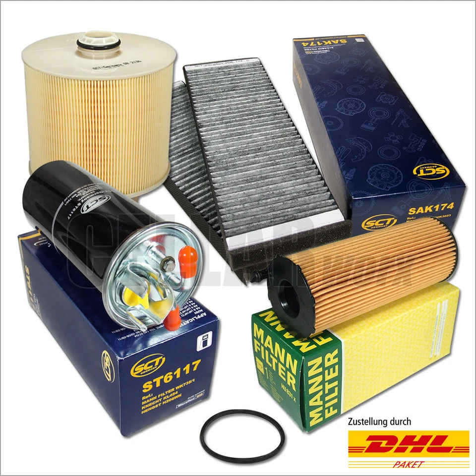 für Audi A6 4F C6 2,7 TDI & 3,0 TDI bis 10/2008: Filterset Filterkit SCT & MANN - Bild 1 von 1