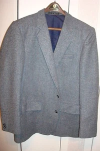 Abrigo deportivo Stewart's of Scotland gris lana tweed, para hombre 42 R - Imagen 1 de 6