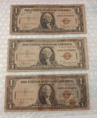 USA - HAWAII - $1 - One Dollar 1935 A. Banknote. Lot Of Three Banknotes. - Image 1 of 4