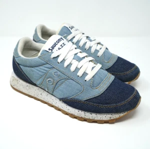 Saucony Jazz Original Shoes Denim Blue Womens Size 7 Walking Jogging Running - Picture 1 of 8