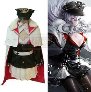 Azur Lane Graf Zeppelin Contain Hat Cosplay Costume Halloween Uniform Outfit   @