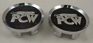 PCW Wheel Chrome / Black Custom Wheel Center Cap Caps Set 2 (1) # 110 - Picture 1 of 5