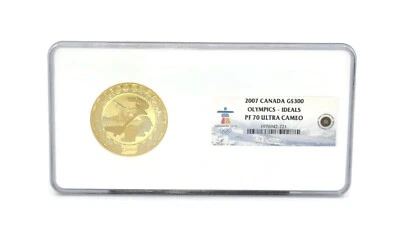 Moneda De Oro De La Olimpíada De Canadá 2007 $300 Ideales NGC PF70 Ultra Cameo - Imagen 1 de 2