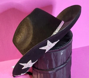 Silver Stars Black Cowboy Hat - Picture 1 of 4