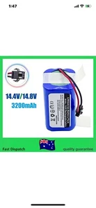 14.4V 14.8V 3200mA Vacuum Cleaner Battery 18650B4-4S1P-AAF-4, for Ecovacs iBoto - Picture 1 of 2