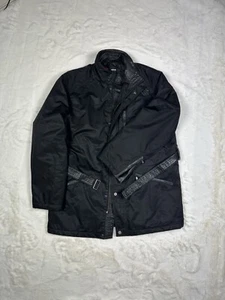 Vintage VERSACE Sport nylon/leather belted coat / size 50 - Picture 1 of 13