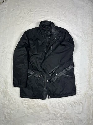 Vintage VERSACE Sport nylon/leather belted coat / size 50 - Image 1 of 4