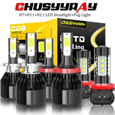 For Land Rover LR2 LR4 2010 - 2013 2014 2015 6pcs LED Headlight Fog Bulbs Kit - Image 1 of 4