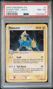 PSA 8 NM-MT Manectric 7/106 EX Emerald Holo Rare Pokémon 2005 - Picture 1 of 2