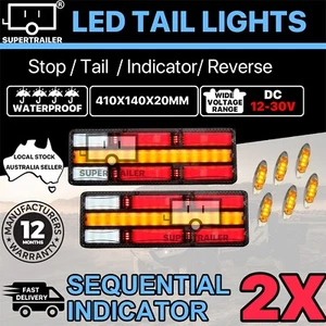 2X LED Tail Lights Trailer Ute Caravan Truck Stop Indicator rear LAMP 12V 24V - Picture 1 of 14