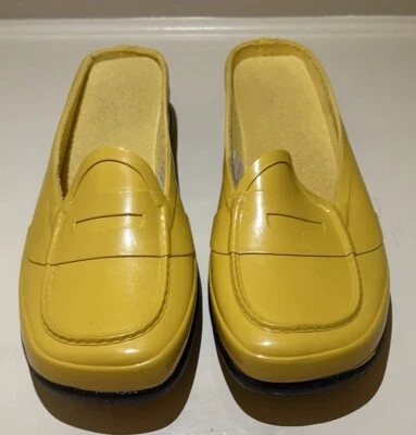 Zuecos de goma amarillos Avon de colección usados Foto 1 de 4