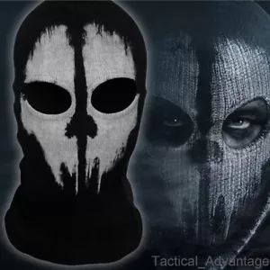 Call of Duty Ghost Knitted Balaclava Face Mask Skull Cosplay Airsoft Hood UK - Picture 1 of 4