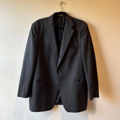 Vintage J. Chaqueta Blazer Press Hombre Talla 44R? Abrigo deportivo gris lana 3 rollos 2 botones Foto 1 de 4