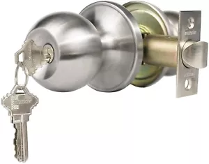 Constructor Chronos Entry Door Knob Lock Set Satin Nickel Finish Lever Handle - Picture 1 of 5