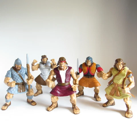 Tales Of Glory David & Goliath 5 Action Figures Lot Bible Spirit Warriors Lahmi Cover