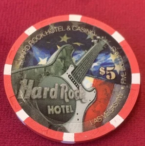 Hard Rock Hotel Casino Chip $5 Las Vegas NV Memorial Day - Bild 1 von 4