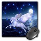 3dRose Beautiful Pegasus horse in the ocean moonlight MousePad