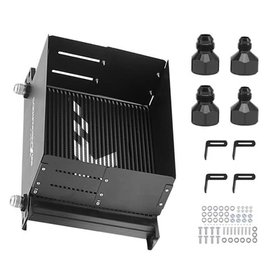 Aluminum Transmission Oil Cooler 30-Row Universal Kit AN10 with Corner Brace Set - Image 1 of 4