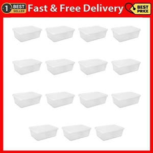 Sterilite Small Storage Bin, 12 Quart Clear Plastic Storage Container  - Picture 1 of 11