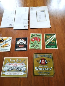 Repro Jack Daniels Whiskey Labels 6 CT VTG 1982 LETTERS-PHOTO LAND TAX PAID 2.30 - Picture 1 of 8