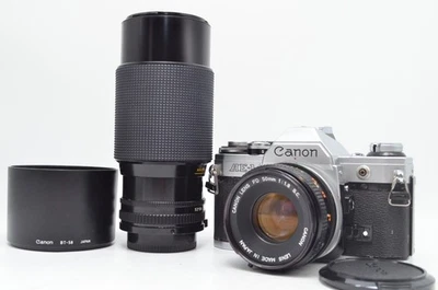 Exc+4 Canon AE-1 35m Film Camera Silver NEW FD FD 2 Lenses From JAPAN tested - Image 1 of 4