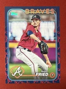 2024 Topps Series 1 Max Fried #146 TEAM COLOR BORDER Rare Parallel Braves - Bild 1 von 3