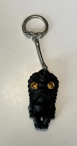 Vintage COCO JOES Hawaii Tiki Lava God Of Money Orange Eyes keychain 2" - Picture 1 of 3