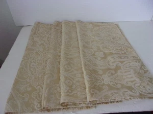 4 Ralph Lauren Home Light Gold Cotton   18"  Square  Scroll Dinner Napkins - Picture 1 of 5
