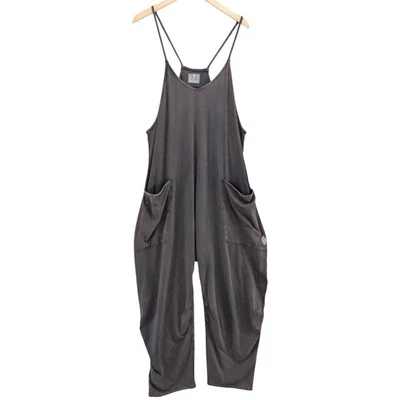 Mono Free People FP Hot Shot para mujer gris holgado bolsillos de gran tamaño talla L Foto 1 de 4