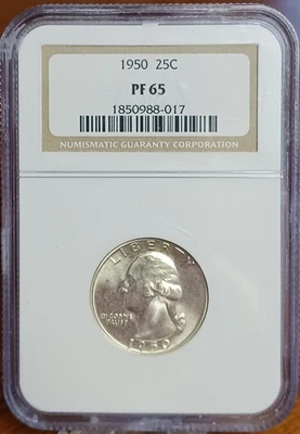 1950 Washington Quarter NGC PF65 - Image 1 of 3