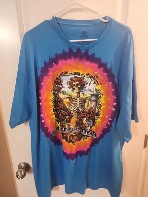 Liquid Blue Grateful Dead 30 周年螺旋 T 恤尺寸 2XL 带扎染 — 第 1/4 张图片