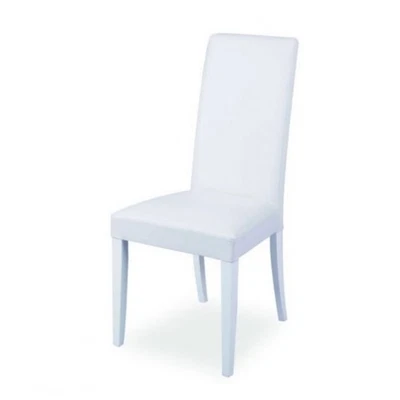 Sedia Nancy in ecopelle bianca - Immagine 1 di 2