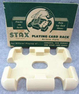 Stax Juego de Cartas Estante Doble Dos Barajas De Lujo ~ De Colección Canasta Gin Rummy Foto 1 de 4