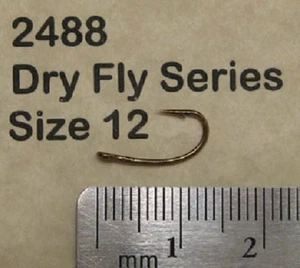 Fliegenbindehaken - Nymphen, Trockenfliegen 50/Pkg Größe 12 2488  - Bild 1 von 1