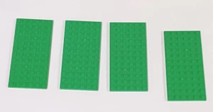 LEGO BRIGHT GREEN PLATE LOT / SIZE 6x12 / QTY 4x / Part #3028 / Element #4541414 - Picture 1 of 3