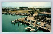 Marathon FL-Florida, Aerial View Davis Docks, Antique Vintage Postcard