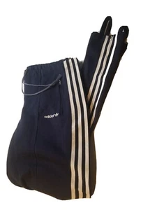 Vintage Adidas Warmups Blue White Stripes Ankle Straps  - Picture 1 of 8