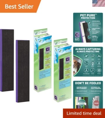 Filtros HEPA de carbón activado, paquete de 2 - perfectos para purificadores de aire de dueños de mascotas Foto 1 de 4
