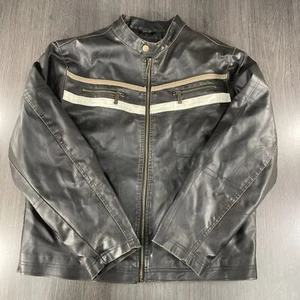 Red Camel Polyvinyl Cafe Racer Isoliert Biker Mokka Jacke Herren L groß robust - Bild 1 von 13