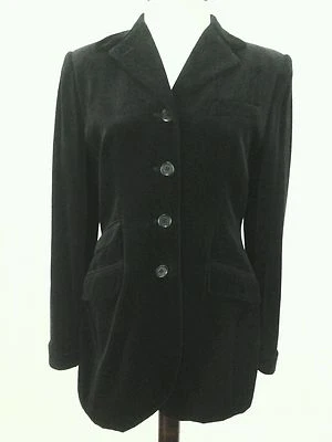 Blazer de terciopelo de lujo Ralph Lauren chaqueta elegante negra para mujer talla 6 $298 Foto 1 de 4