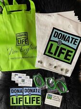 Lot of 28 PCS. Vtg DONATE FOR LIFE NEW Shopping Bags, Magnets, Bracelets, Pins
