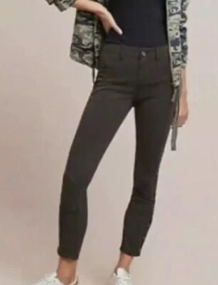 By Anthropologie Utility Pants Womems 30 Black Ankle Button Detail Skinny - Image 1 of 4
